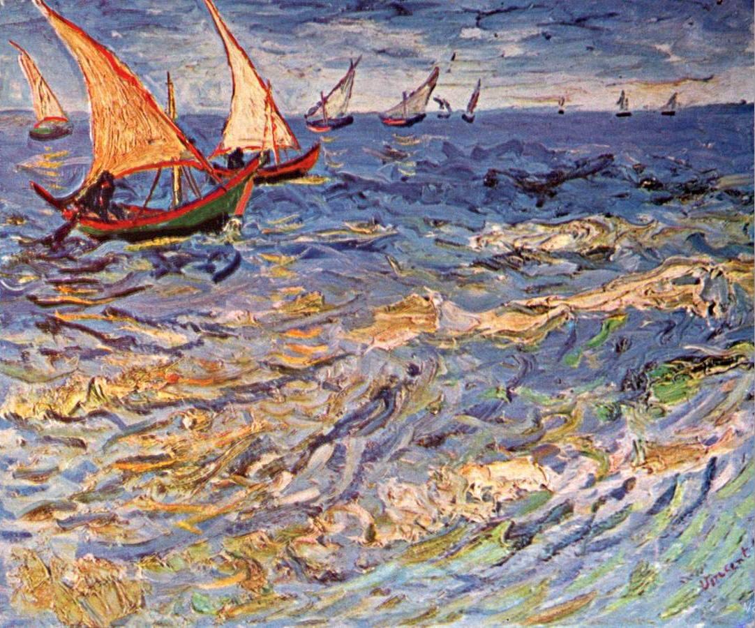 Vincent van Gogh Seascape at Saintes-Maries